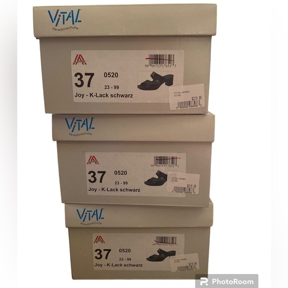 Vital Joy Mules Sandals Lack Schwarz - Picture 9 of 15